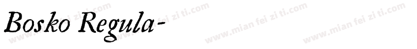 Bosko Regula字体转换